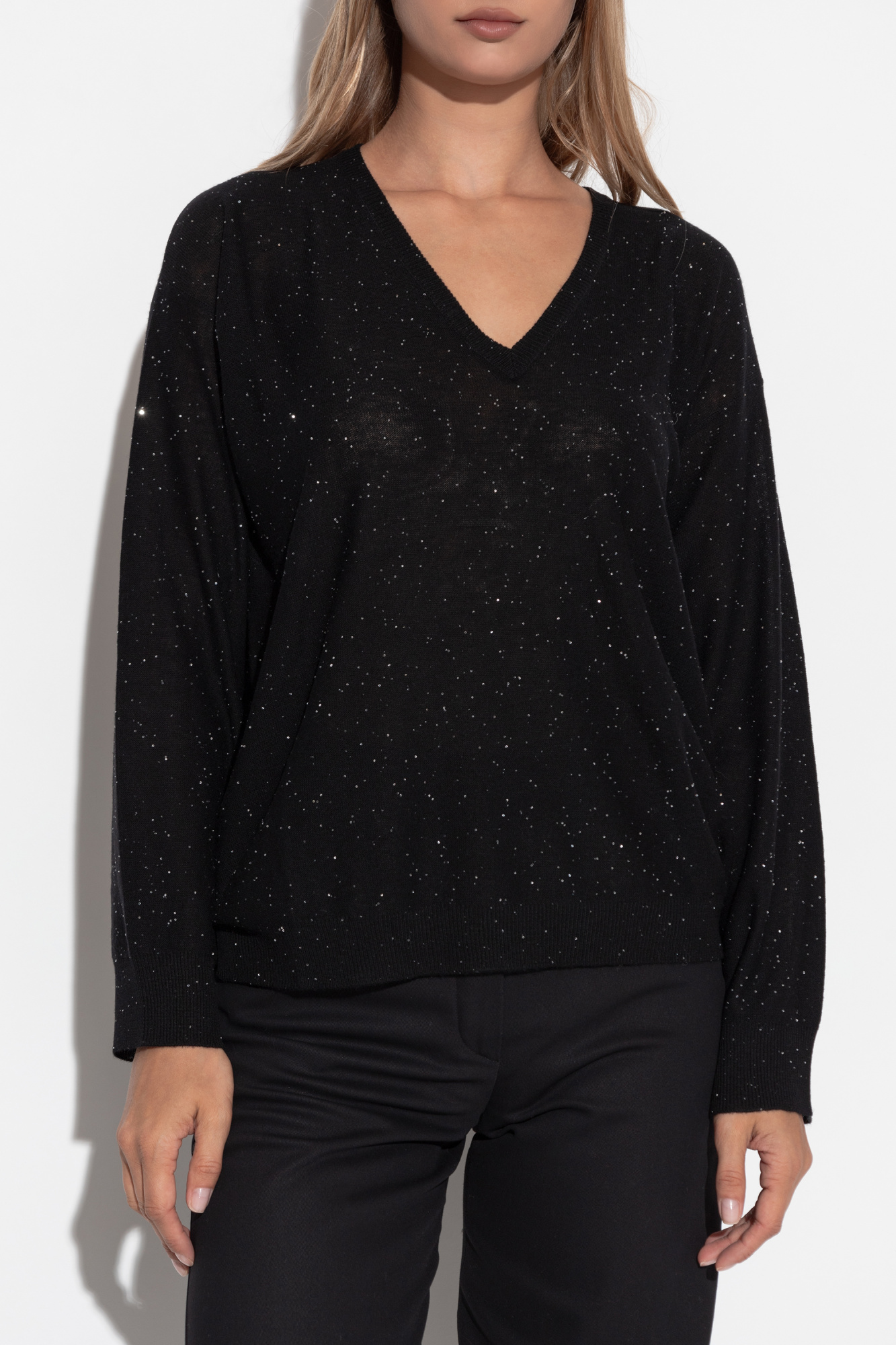 FABIANA FILIPPI 売れ筋商品|||ファビアナ フィリッピ ニット&セーター アウター レディース Sweaters Black レディースニットウェア：ウールセーター＆カーディガン